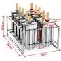 kingleder Stainless Steel Ice Lolly Popsicle Molds Kit/Ice Pop Makers With Tray/100 Reusable Bamboo Sticks/16 Silicone Seals/20 Pop Bags/Cleaning Brush(Set of 10) kingleder Stainless Steel Ice Lolly Popsicle Molds Kit/Ice Pop Makers With Tray/100 Reusable Bamboo Sticks/16 Silicone Seals/20 Pop Bags/Cleaning Brush(Set of 10)