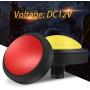 Arcade Button, 100mm DIY Massive Arcade Game Button with LED Convexity Console Replacement Arcade Machine Video Games Parts (red)
