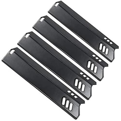 Uniflasy 15 Inch Grill Heat Plate Shield, Burner Cover, Flame Tamer for Dyna-glo DGF510SSP, DGF510SSP-D, Backyard GBC1460W, GBC1461W, BY12-084-029-98, Uniflame GBC1059WB Grills, Porcelain Steel 4PK
