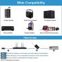Wireless Microphone System, Phenyx Pro Quad Channel Cordless Mic Set with Four Bodypacks and Beige Headsets/Lapels, 4x40 Channels, Auto Scan,328ft Coverage, Ideal for DJ, Church,Events(PTU-7000B)