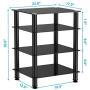 Fitueyes 4-tier Media Stand Audio/Video Component Cabinet with Glass Shelf for /Apple Tv/xbox One/ps4 AS406001GB