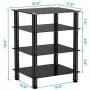 Fitueyes 4-tier Media Stand Audio/Video Component Cabinet with Glass Shelf for /Apple Tv/xbox One/ps4 AS406001GB Fitueyes 4-tier Media Stand Audio/Video Component Cabinet with Glass Shelf for /Apple Tv/xbox One/ps4 AS406001GB