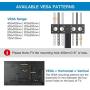 Universal TV Stand - Table Top TV Stand for 32-47 Inch LCD LED TVs - Height Adjustable TV Base Stand with Tempered Glass Base & Wire Management & Security Wire, Holds Up to 88lbs, VESA 400x400mm