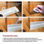 Holikme Door Draft Stopper Under Door Draft Blocker Insulator Door Sweep Weather Stripping Noise Stopper Strong Adhesive White 39'' Length