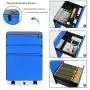 Dprodo 3 Drawers Mobile File Cabinet with Lock, Metal Filing Cabinet for Legal & Letter Size, Locking File Cabinet for Home & Office Full-Extension Drawers, Blue Dprodo 3 Drawers Mobile File Cabinet with Lock, Metal Filing Cabinet for Legal & Letter Size, Locking File Cabinet for Home & Office Full-Extension Drawers, Blue