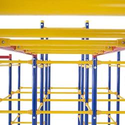 ActivPlay Modular Jungle Gym with Swing Set and Monkey Bars Kit, APJGC3, red, Blue, Yellow