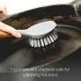 Full Circle Tenacious C Cast Iron Brush and Scraper, Bamboo Handle, 1 EA, Grey
