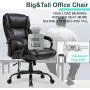 Big and Tall Office Chair 500lb Wide Seat Massage Desk Chair Ergonomic Computer Chair with Headrest Lumbar Support Armrest Rolling Swivel Chair Adjustable PU Leather Task Chair for Adults Women(Brown) Big and Tall Office Chair 500lb Wide Seat Massage Desk Chair Ergonomic Computer Chair with Headrest Lumbar Support Armrest Rolling Swivel Chair Adjustable PU Leather Task Chair for Adults Women(Brown)