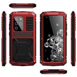 Case Compatible with Samsung S20 Plus(6.7''), (Military Grade Drop Protection)(Dustproof) Heavy Duty Rugged Military Cover with Kickstand Compatible with Samsung Galaxy S20 Plus(2020),Red
