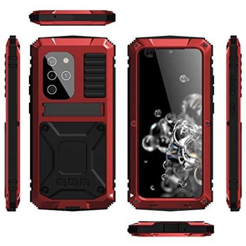 Case Compatible with Samsung S20 Plus(6.7''), (Military Grade Drop Protection)(Dustproof) Heavy Duty Rugged Military Cover with Kickstand Compatible with Samsung Galaxy S20 Plus(2020),Red