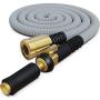 TITAN 150FT Garden Hose - All New Expandable Water Hose with Triple Latex Core 3/4'' Easy Removal Solid Brass Fittings Expanding Extra Strength Fabric Flexible Hose with Jet Nozzle and Washers (G)