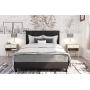 DHP Janford Upholstered Bed with Chic Design | Full | Black Faux Leather
