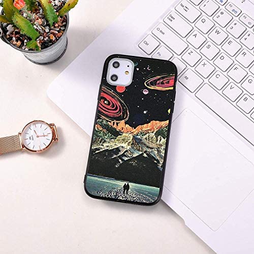 LuGeKe Mountain Phone Case for iPhone 6/iPhone 6s,Space Planets Patterned Case Cover,Hard PC Back with TPU Bumper Protective Cover for Girls Boys Women Men(Lovers)