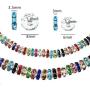 TOAOB 400pcs Assorted Colors Crystal Rondelle Spacer Beads 6mm 8mm Silver Tone Metal Rhinestone Loose Beads for Bracelets Necklaces Jewelry Making