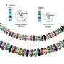 TOAOB 400pcs Assorted Colors Crystal Rondelle Spacer Beads 6mm 8mm Silver Tone Metal Rhinestone Loose Beads for Bracelets Necklaces Jewelry Making TOAOB 400pcs Assorted Colors Crystal Rondelle Spacer Beads 6mm 8mm Silver Tone Metal Rhinestone Loose Beads for Bracelets Necklaces Jewelry Making