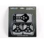 NRG Innovations PDL-400BK Black Aluminum Sport Pedal with Silver Carbon MT