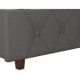 CosmoLiving Mercer Upholstered Bed - King - Grey Linen