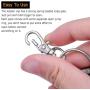 Roctee 120 Pcs Lobster Clasp Keychain Silvery Lobster Claws Clasps, Swivel Snap Hooks, O Key Rings with Open Jump Ring, Jewelry Making Findings Key Chain Clasps Parts for Craft DIY