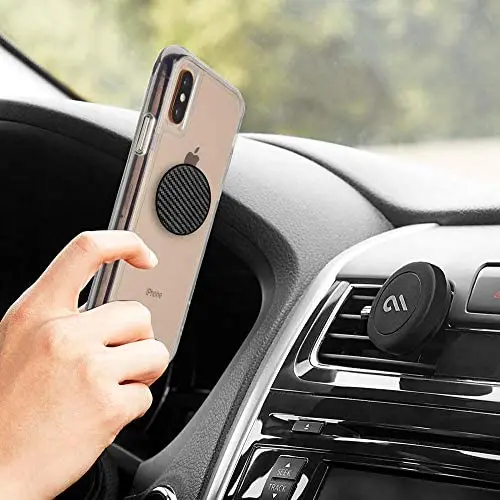 Case-Mate - Car Charms - Decorative Metal Plate + Car Vent Mount - Carbon Fiber Case-Mate - Car Charms - Decorative Metal Plate + Car Vent Mount - Carbon Fiber