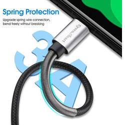 CyvenSmart USB Type C Cable, 2 Pack - USB A 2.0 to USB-C Fast Charger Extra Long Durable TPE Cord Compatible with Samsung Galaxy A10/A20/A51/S10/S9/S8 Plus/Note 9/8,LG V50 V40 G8