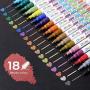 Ohuhu 40 Colors Acrylic Markers + 18 Colors Metallic Acrylic Markers