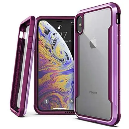 Raptic Shield, Compatible with Apple iPhone Xs Max (Formerly Defense Shield) Military Grade Drop Tested, Anodized Aluminum, TPU, Polycarbonate Protective Case for Apple iPhone Xs Max, Purple Raptic Shield, Compatible with Apple iPhone Xs Max (Formerly Defense Shield) Military Grade Drop Tested, Anodized Aluminum, TPU, Polycarbonate Protective Case for Apple iPhone Xs Max, Purple