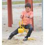 Childrensneeds.com Sand Digger Toy Backhoe for Snow, Sand, Beach, Dirt, A Durable Metal Outdoor Ride-on Excavator Toy for Ages 3 and Up (Yellow)