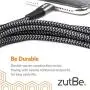 zutBe Shield MFi Certified iPhone Lightning Cable, Reinforced Braided Nylon Charger Compatible with All iPhone 12, SE, 11, X, 8, 7, 6, iPad, iPod - [Be Charitable, Durable, Confident] (6 Foot)