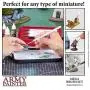 The Army Painter Wargames Mega Brush Set - 10 Miniature Paint Brushes Including Free Masterclass Kolinsky Sable Hair Brush and Detail Paint Brush with Fine Tip - Miniature Painting Kit for Wargamers