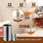Hiware 1000ml Glass Teapot with Removable Infuser, Stovetop Safe Tea Kettle, Blooming and Loose Leaf Tea Maker Set