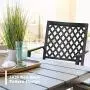 PHI VILLA Outdoor Patio Dining Set of 7 with Metal 60''x38'' Rectangular Dining Table and Bistro Chairs - Black PHI VILLA Outdoor Patio Dining Set of 7 with Metal 60''x38'' Rectangular Dining Table and Bistro Chairs - Black