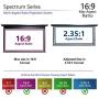 Elite Screens Spectrum, 100-inch Diag 16:9, Electric Motorized 4K/8K Ready Drop Down Projector Screen, ELECTRIC100H