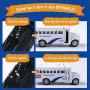 KIDAMI Die-cast Metal Toy Cars Set of 5, Openable Doors, Pull Back Cars Ambulance, Gift Pack for Kids (Official Car Ⅱ)