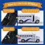KIDAMI Die-cast Metal Toy Cars Set of 5, Openable Doors, Pull Back Cars Ambulance, Gift Pack for Kids (Official Car Ⅱ)