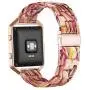 Ayeger Resin Band Compatible with Fitbit Blaze,Women Men Metal Frame Housing+ Resin Accessory Band Wristband Strap Blacelet for Fitbit Blaze Smart Watch Fitness(Red)