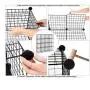 C&AHOME Wire Cube Storage, 16 Cube Storage Organizer, Metal Bookcase Bookshelf, Standing Shelf Units, Closet Cabinet for Home, Office, Kids Room, 48.4”L x 12.4”W x 48.4”H Black