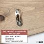Wall Mounted Coat Rack - Rustic Wooden 4 Hook Coat Hanger Rail, Distressed Wood, Antique Brass Hooks