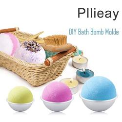 Pllieay 12 Pieces 3 Sizes DIY Bath Bomb Molds, 6 Sets Metal Bath Bomb Molds for Crafting Bath Bomb