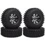 INJORA 120MM Tires & Metal Alloy Beadlock Wheels for 1/10 RC Crawler,1.9 inch Wheel & Tires Set for Traxxas TRX4 Axial SCX10 D90