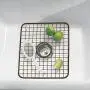 mDesign Modern Kitchen Sink Metal Dish Drying Rack/Mat with Center Drain Hole - Steel Wire Grid Design - Allows Wine Glasses, Mugs, Bowls and Dishes to Drain in Sink - 2 Pack - Bronze mDesign Modern Kitchen Sink Metal Dish Drying Rack/Mat with Center Drain Hole - Steel Wire Grid Design - Allows Wine Glasses, Mugs, Bowls and Dishes to Drain in Sink - 2 Pack - Bronze