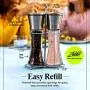 Willow & Everett Stainless Steel Salt and Pepper Grinder Set -Tall Shaker, Adjustable Coarseness, Refillable -Sea Salt, Black Peppercorn Mill Willow & Everett Stainless Steel Salt and Pepper Grinder Set -Tall Shaker, Adjustable Coarseness, Refillable -Sea Salt, Black Peppercorn Mill