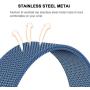 Yutior Metal Bands Compatible with Fitbit Charge 2, Stainless Steel Metal Magnetic Replacement Wristband Small & Large (5.5'' - 9.9'') for Women Men, Silver, Champagne, Rose Gold, Black, Colorful