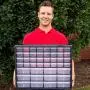 Akro-Mils 44 Drawer 10144REDBLK, Plastic Parts Storage Hardware and Craft Cabinet, (20-Inch W x 6-Inch D x 16-Inch H), Red & Black, (1-Pack)