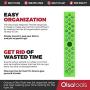 Olsa Tools Hex Bit Organizer with Magnetic Base | Magnetic Hex Bit Organizer for Your Specialty, Drill or Tamper Bits (Green) | Magnetic Bit Holder | Hex Holder | Professional Grade