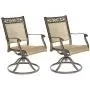 Dali Swivel Rocker Chair, Cast Aluminum All-Weather Comfort Club Arm Patio Dining Chair 2 Pc