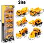 Alloy Truck Mini Pocket Size Construction Models Play Vehicles Toy Trucks for Boys Age 2 3 4 ,Kids Party Favors Cake Decorations Topper Birthday Gift,6Pcs Set