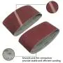 KALIM 3x18-Inch Sanding Belt, 18 Pack (3 Each of 60, 80, 120, 180, 240, 400 Grits) Aluminum Oxide Belt, Premium Sandpaper for Portable Belt Sander, Woodworking, Metal Polishing