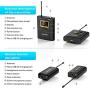 FULAIM WM300 Wireless Lavalier Microphone System, UHF 20-Channel Wireless Omni Lapel Microphone Compatible with iPhone, Android Phone, DSLR Camera for Video Recording, YouTube, Interview, Live, Vlog