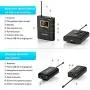 FULAIM WM300 Wireless Lavalier Microphone System, UHF 20-Channel Wireless Omni Lapel Microphone Compatible with iPhone, Android Phone, DSLR Camera for Video Recording, YouTube, Interview, Live, Vlog