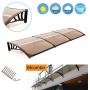 MCombo 40''×120'' Window Awning Outdoor Polycarbonate Front Door Patio Cover Garden Canopy 6055-4012 (Dark Brown)